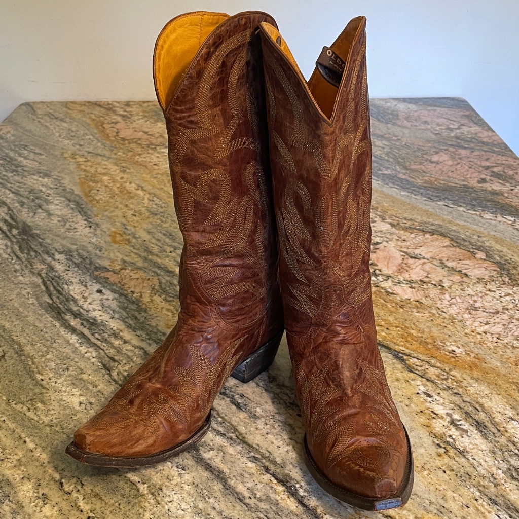 Old Gringo Western Boots With Gold Stitching Size 8